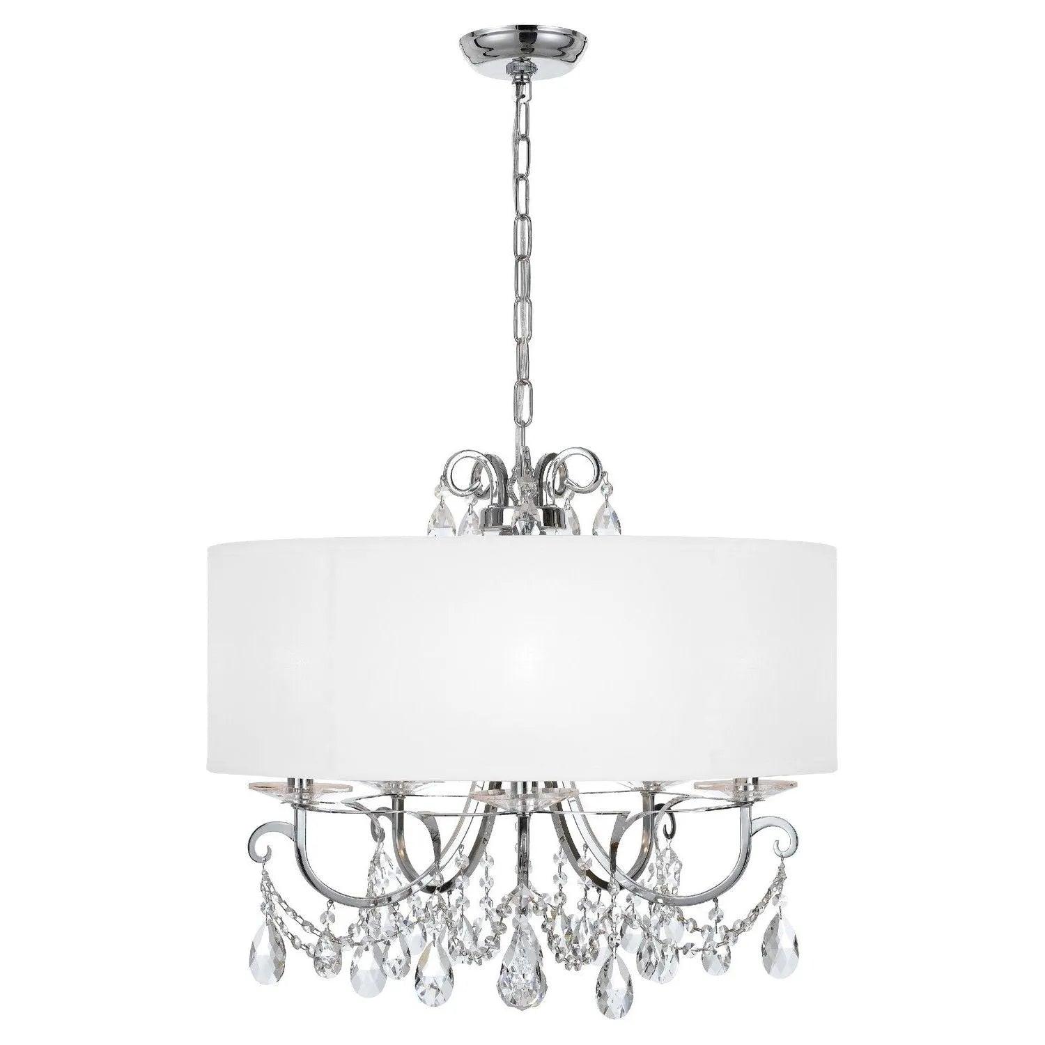 Crystorama - Othello Drum Shade Chandelier - 6628-CH-CL-MWP - Canada Light Shop
