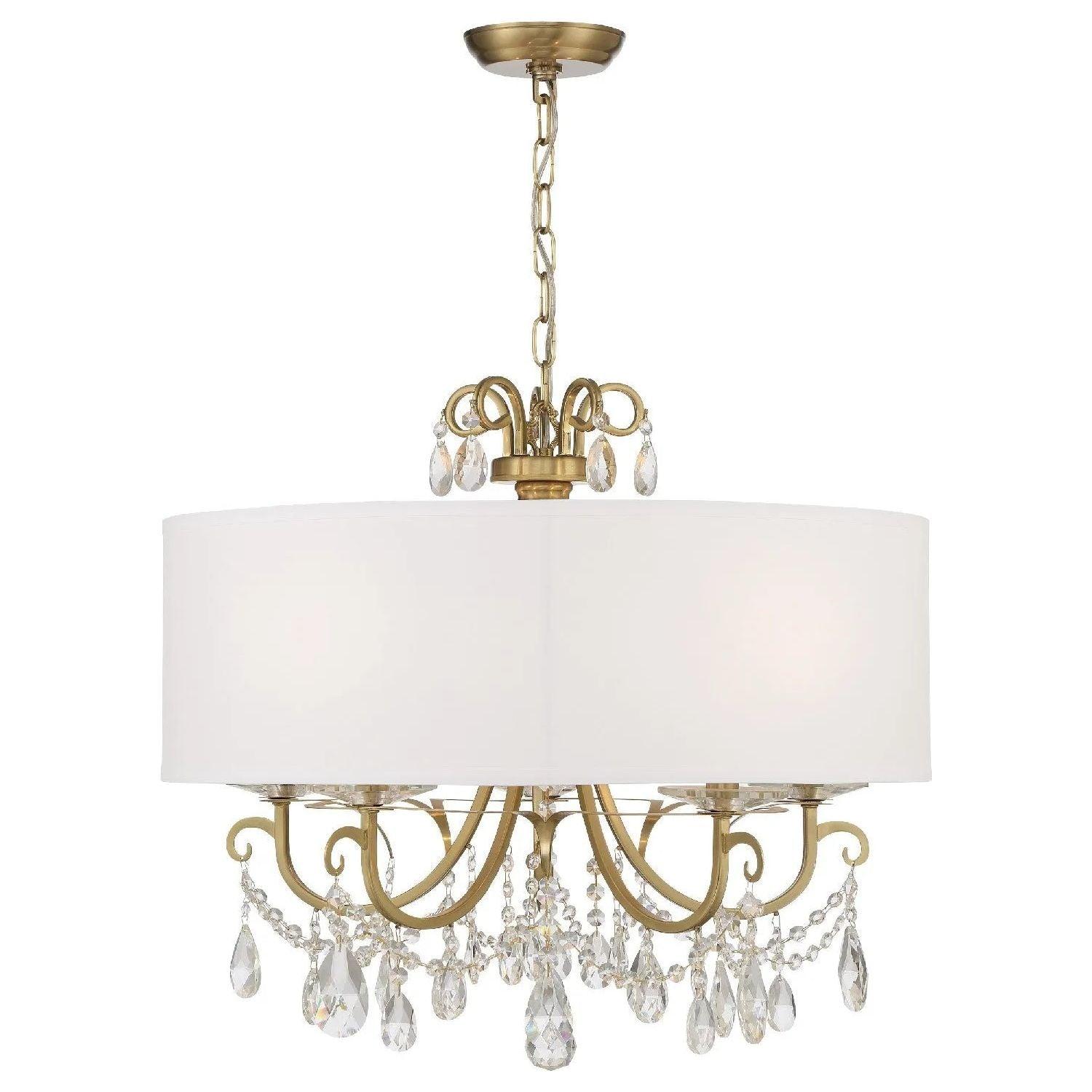Crystorama - Othello Drum Shade Chandelier - 6628-CH-CL-MWP - Canada Light Shop