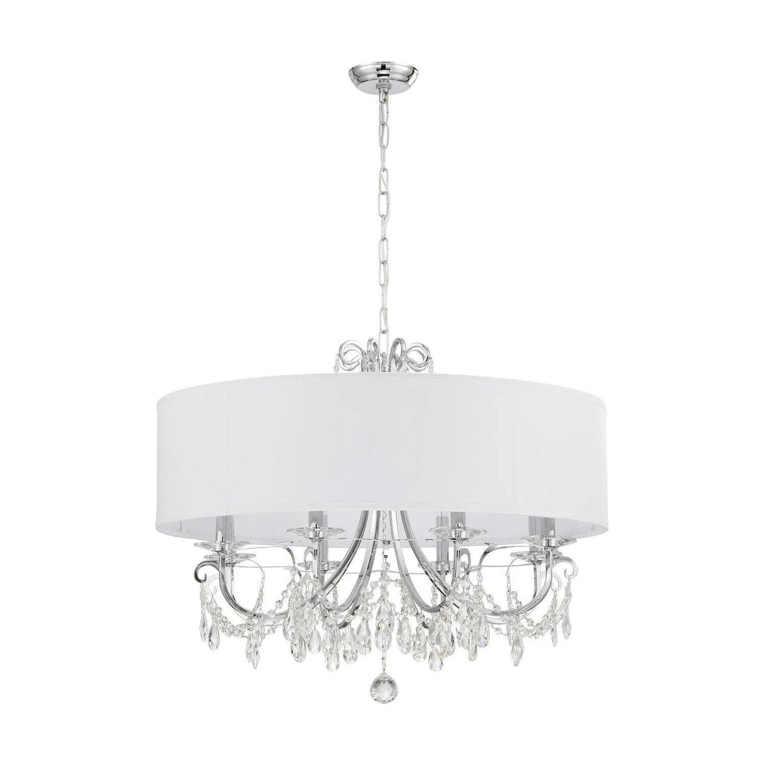 Crystorama - Othello Drum Shade Chandelier - 6628-CH-CL-MWP - Canada Light Shop