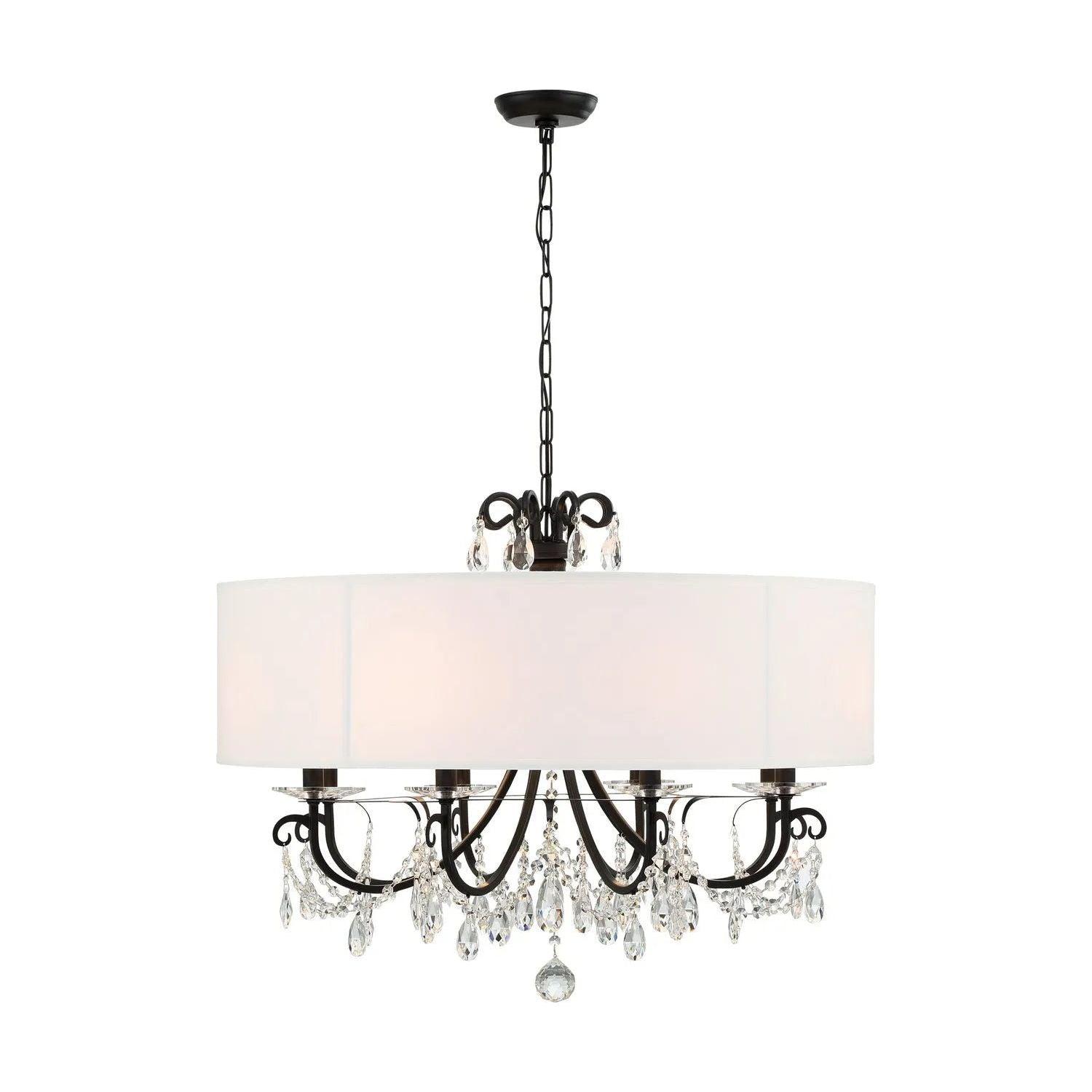 Crystorama - Othello Drum Shade Chandelier - 6628-CH-CL-MWP - Canada Light Shop