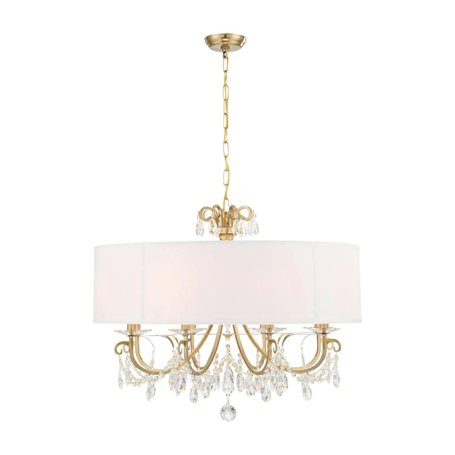 Crystorama - Othello Drum Shade Chandelier - 6628-CH-CL-MWP - Canada Light Shop