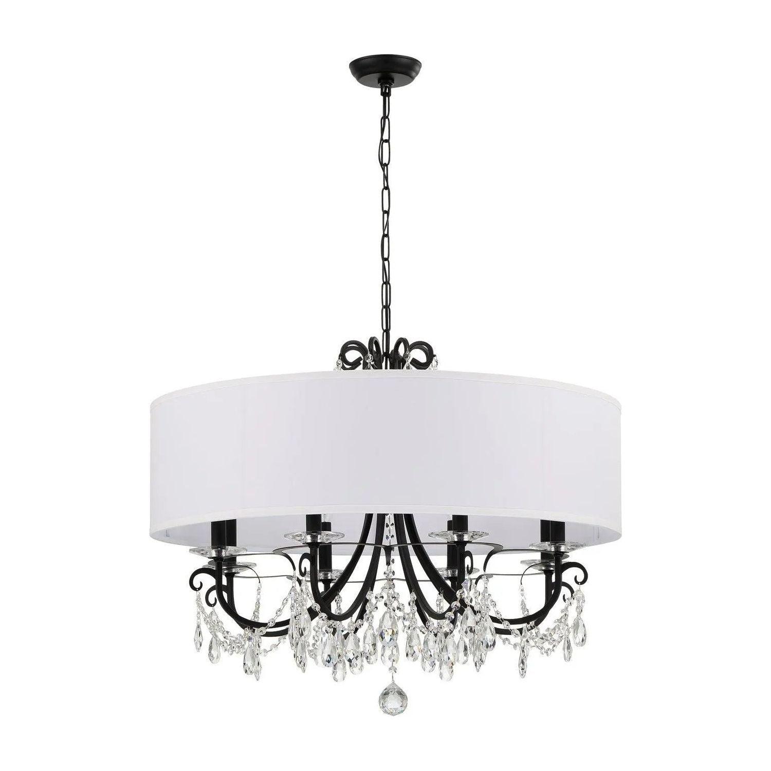 Crystorama - Othello Drum Shade Chandelier - 6628-MK-CL-MWP - Canada Light Shop