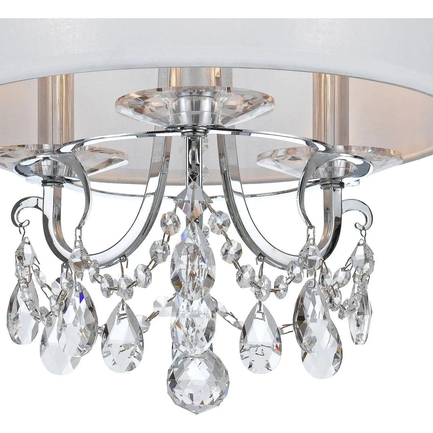 Crystorama - Othello Drum Shade Semi-Flush Mount - 6623-CH-CL-MWP_CEILING - Canada Light Shop