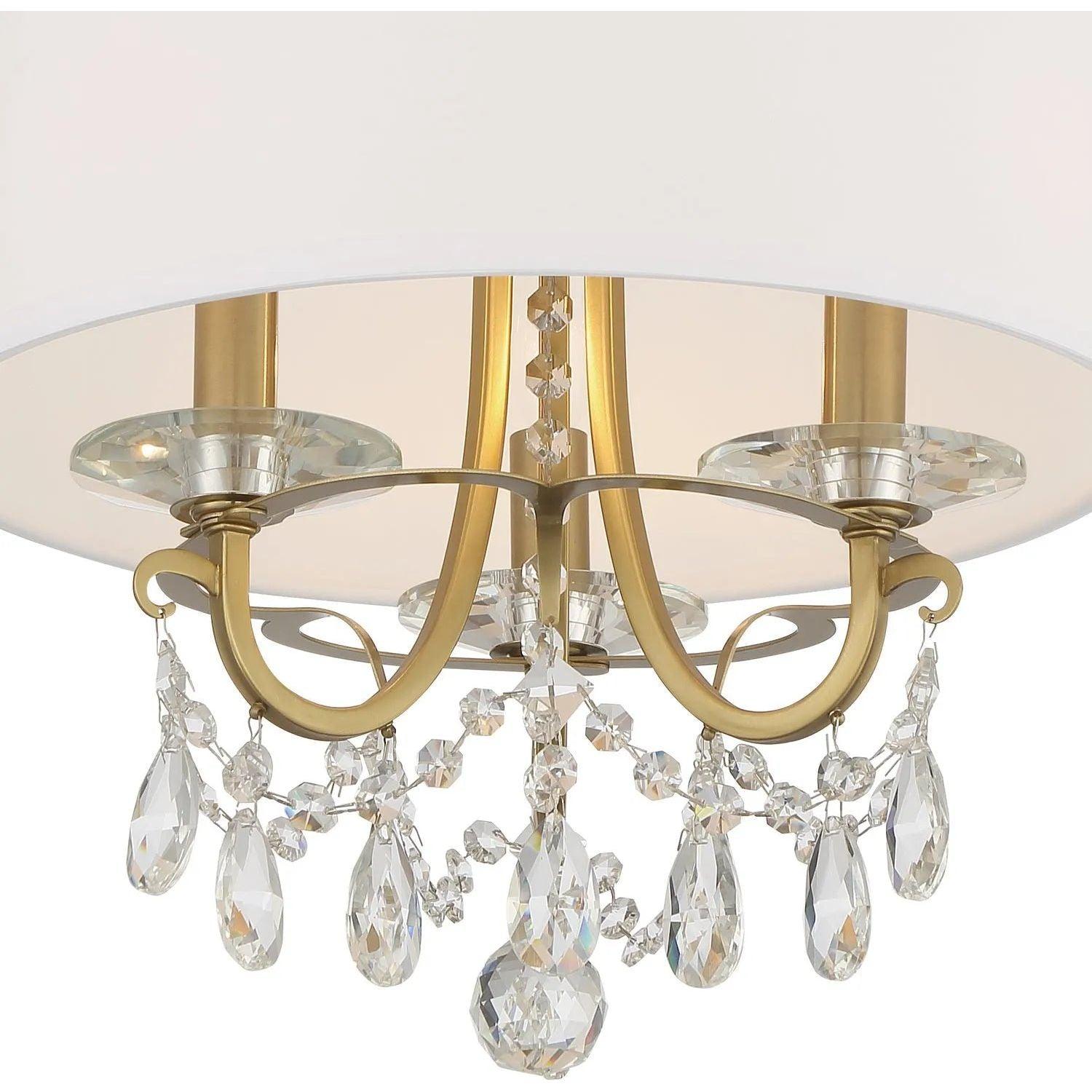 Crystorama - Othello Drum Shade Semi-Flush Mount - 6623-CH-CL-MWP_CEILING - Canada Light Shop