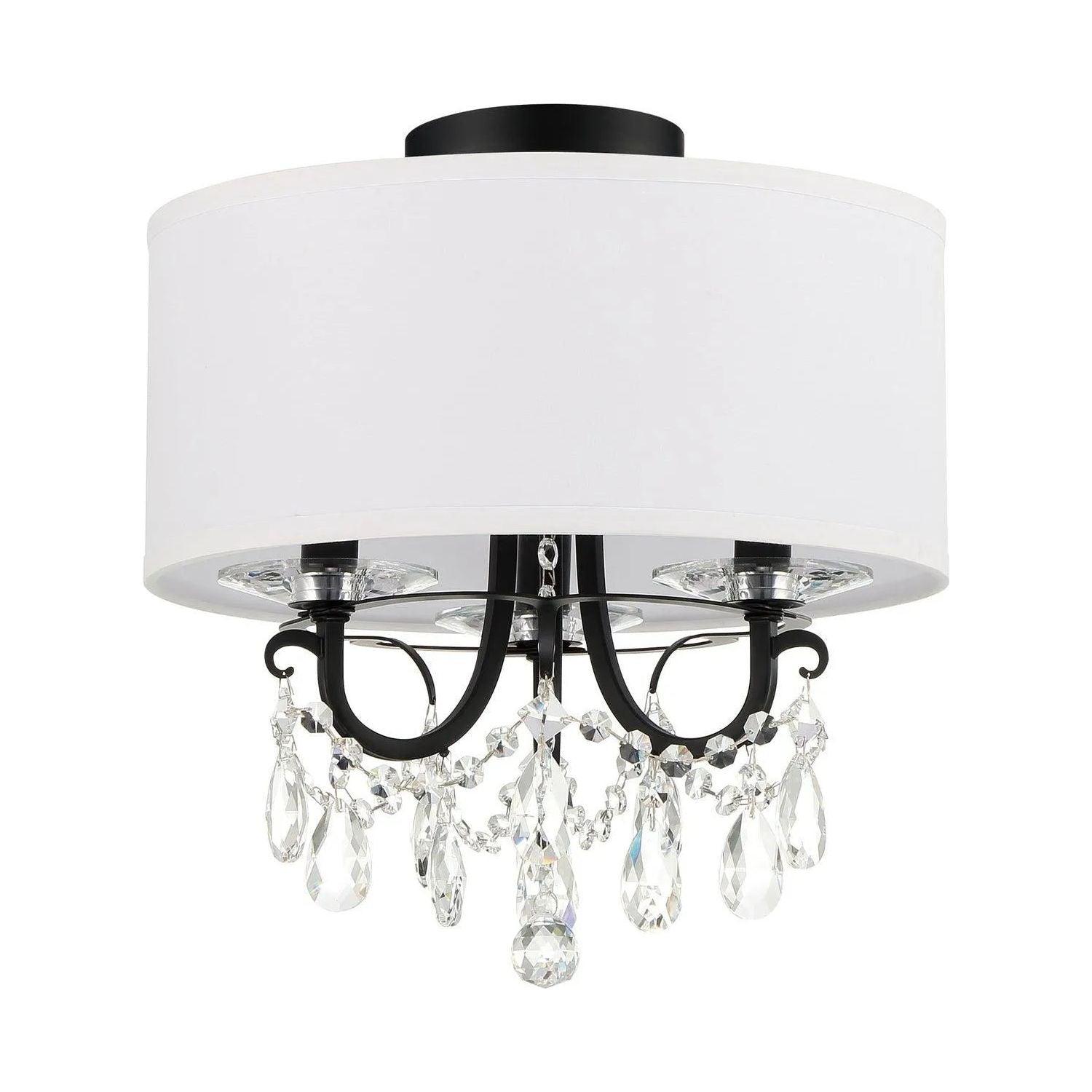 Crystorama - Othello Drum Shade Semi-Flush Mount - 6623-MK-CL-MWP_CEILING - Canada Light Shop