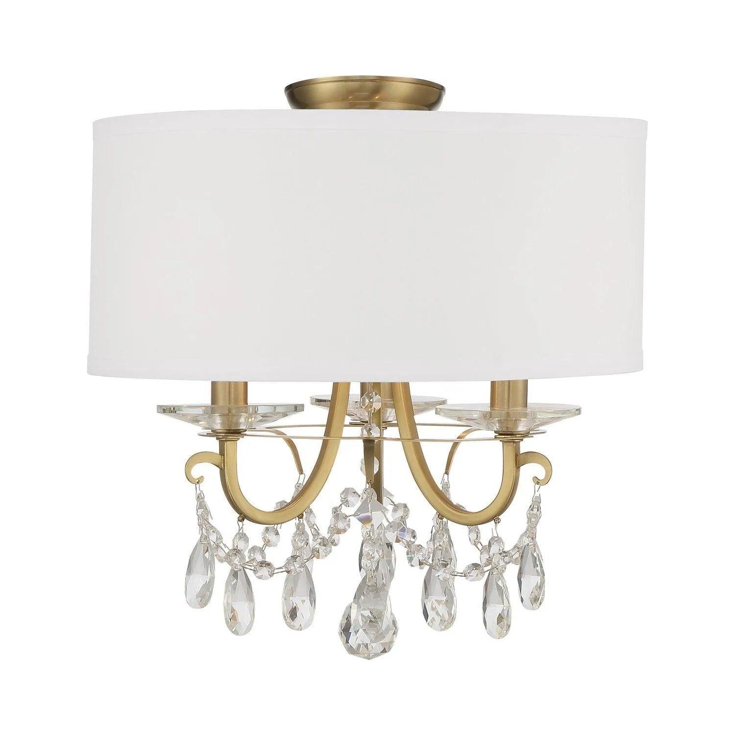 Crystorama - Othello Drum Shade Semi-Flush Mount - 6623-VG-CL-MWP_CEILING - Canada Light Shop