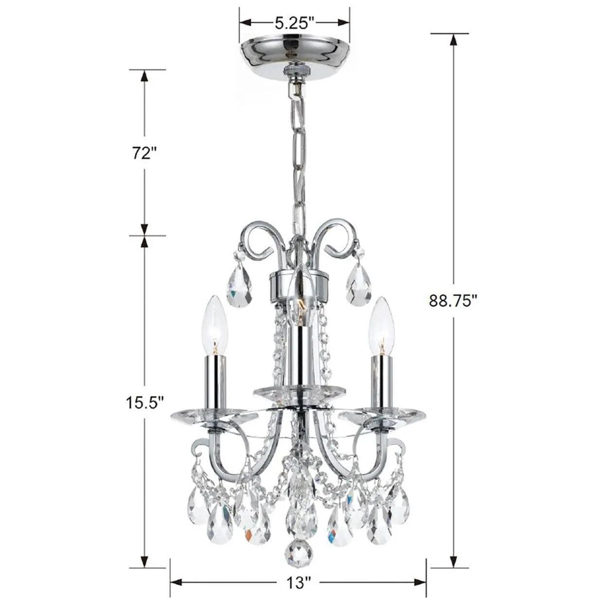 Crystorama - Othello Mini Chandelier - 6823-CH-CL-MWP - Canada Light Shop