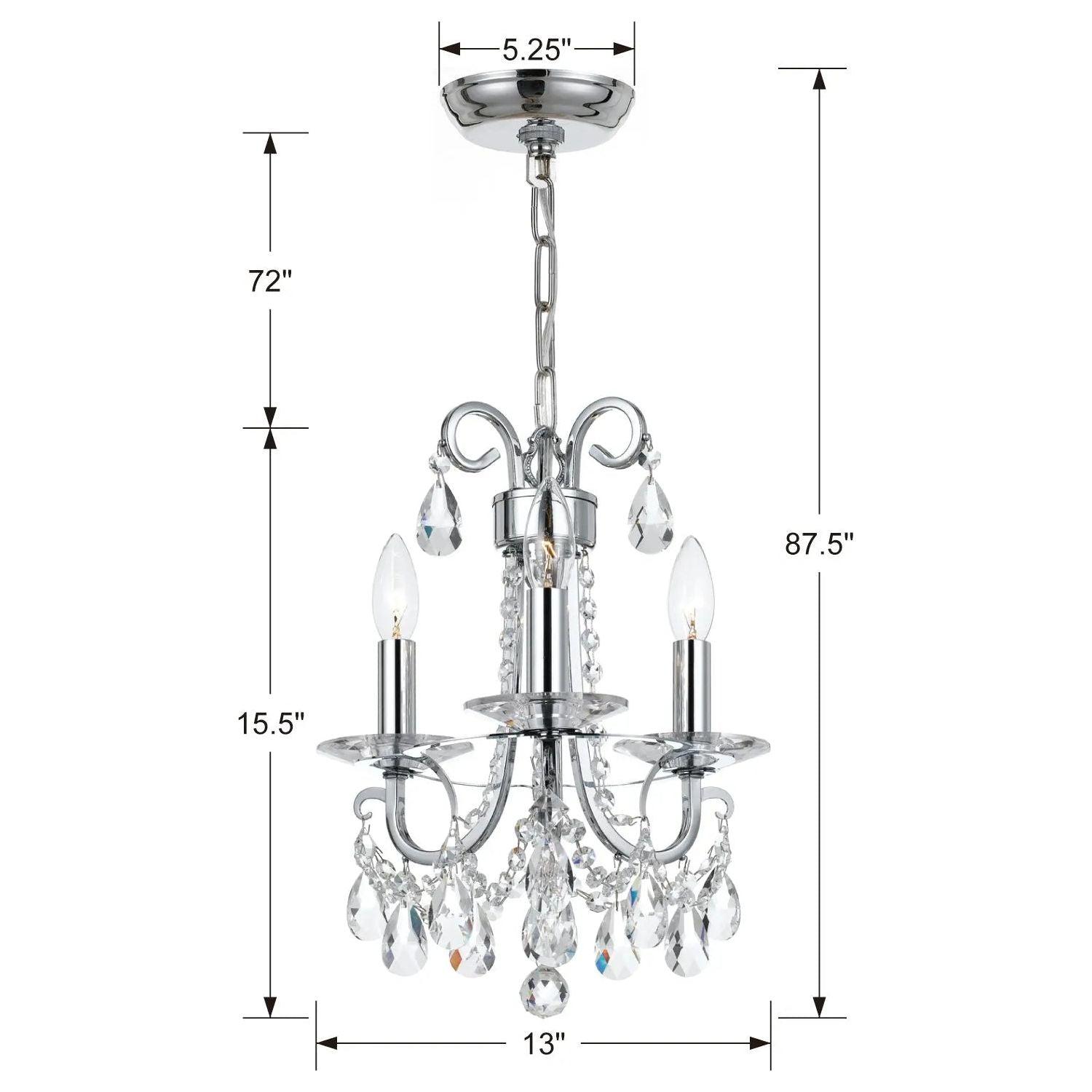 Crystorama - Othello Mini Chandelier - 6823-CH-CL-MWP - Canada Light Shop
