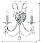 Crystorama - Othello Wall Sconce - 6822-CH-CL-MWP - Canada Light Shop