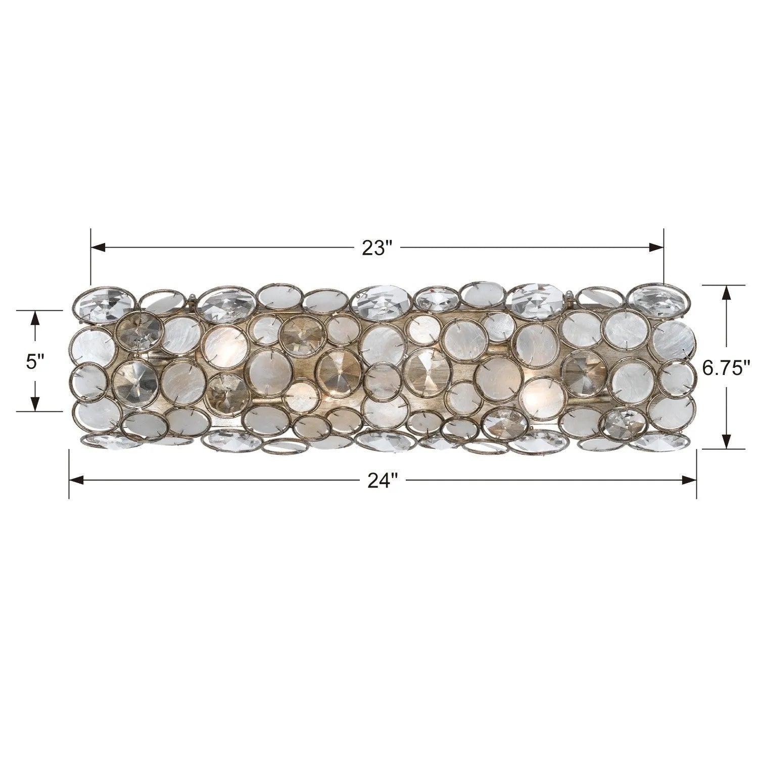 Crystorama - Palla Four Light Bathroom Vanity - 526-SA - Canada Light Shop
