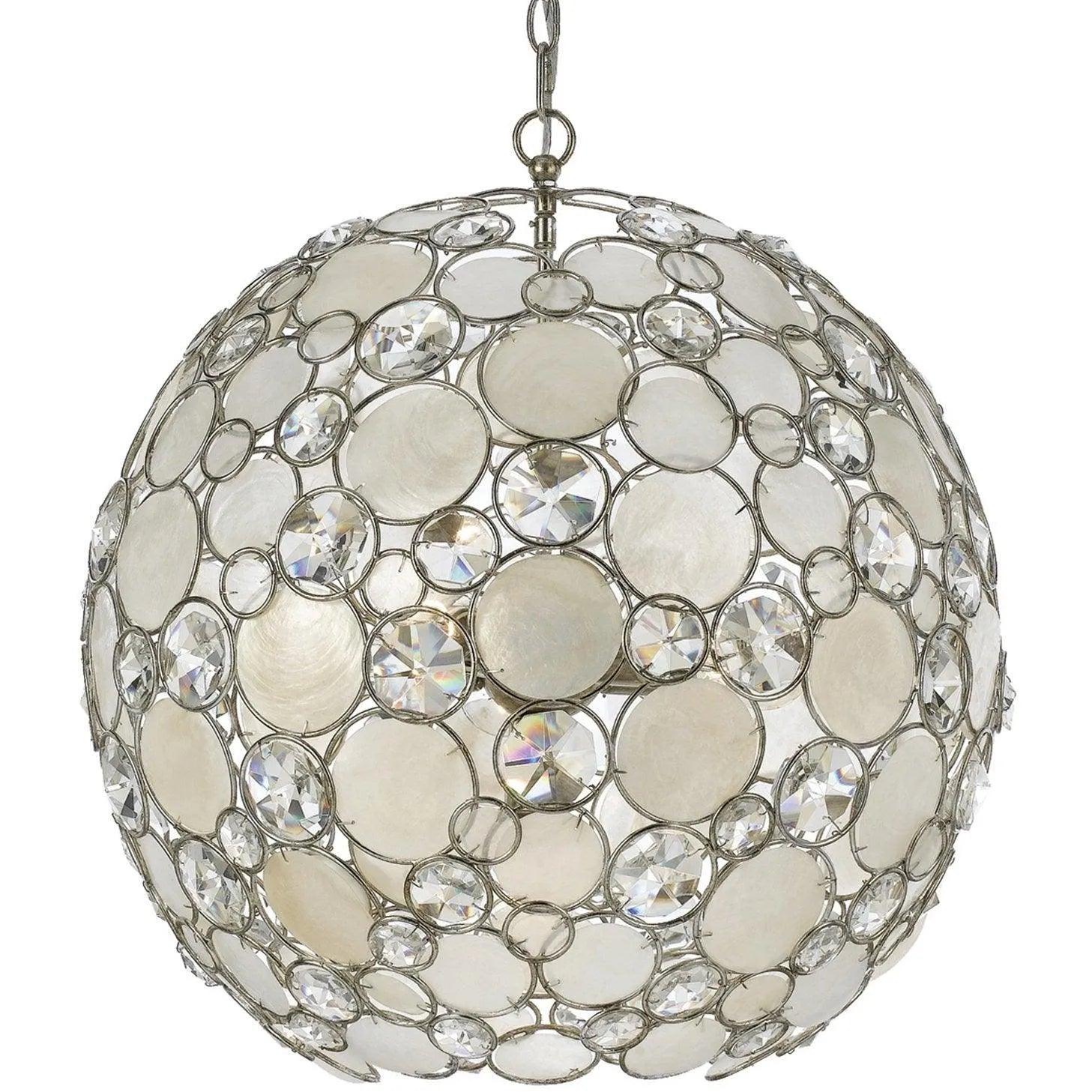Crystorama - Palla Six Light Chandelier - 529-SA - Canada Light Shop