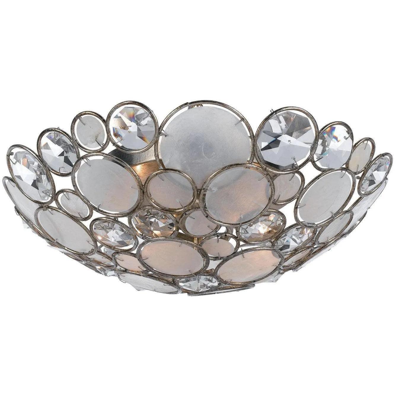 Crystorama - Palla Three Light Ceiling Mount - 524-SA - Canada Light Shop