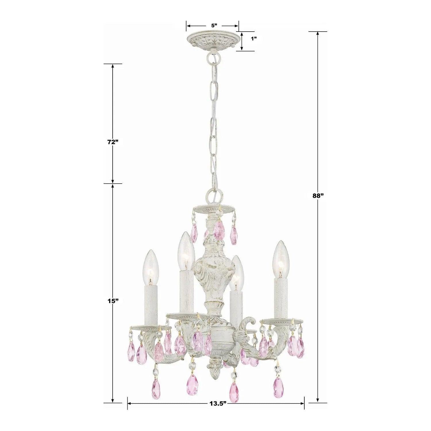 Crystorama - Paris Market Four Light Mini Chandelier - 5024-AW-CL-MWP - Canada Light Shop