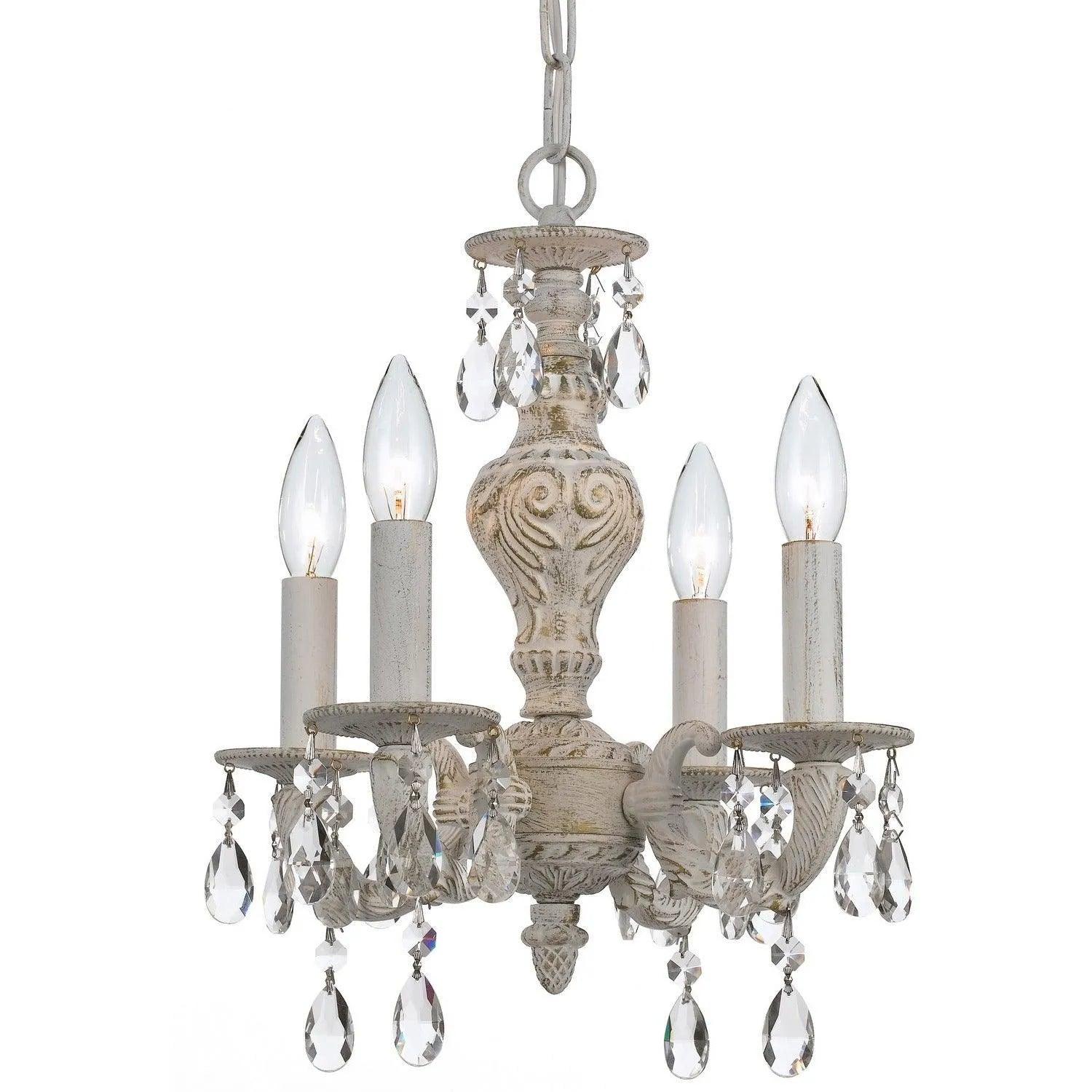 Crystorama - Paris Market Four Light Mini Chandelier - 5024-AW-CL-SAQ - Canada Light Shop