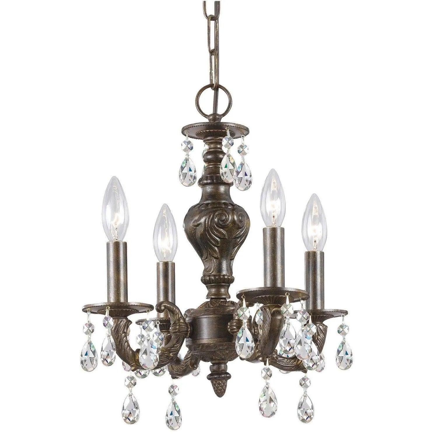 Crystorama - Paris Market Four Light Mini Chandelier - 5024-VB-CL-MWP - Canada Light Shop