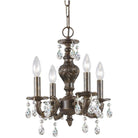 Crystorama - Paris Market Four Light Mini Chandelier - 5024-VB-CL-SAQ - Canada Light Shop