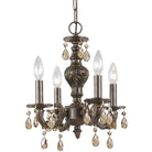 Crystorama - Paris Market Four Light Mini Chandelier - 5024-VB-GT-S - Canada Light Shop