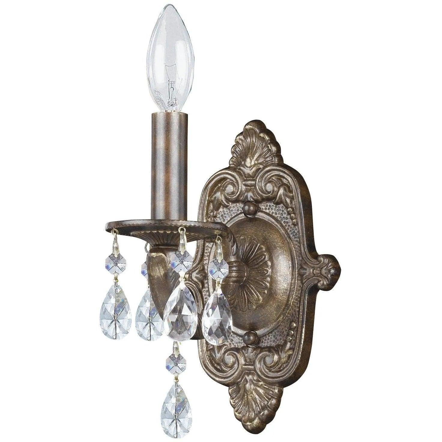 Crystorama - Paris Market One Light Wall Mount - 5021-VB-CL-SAQ | Canada Light Shop