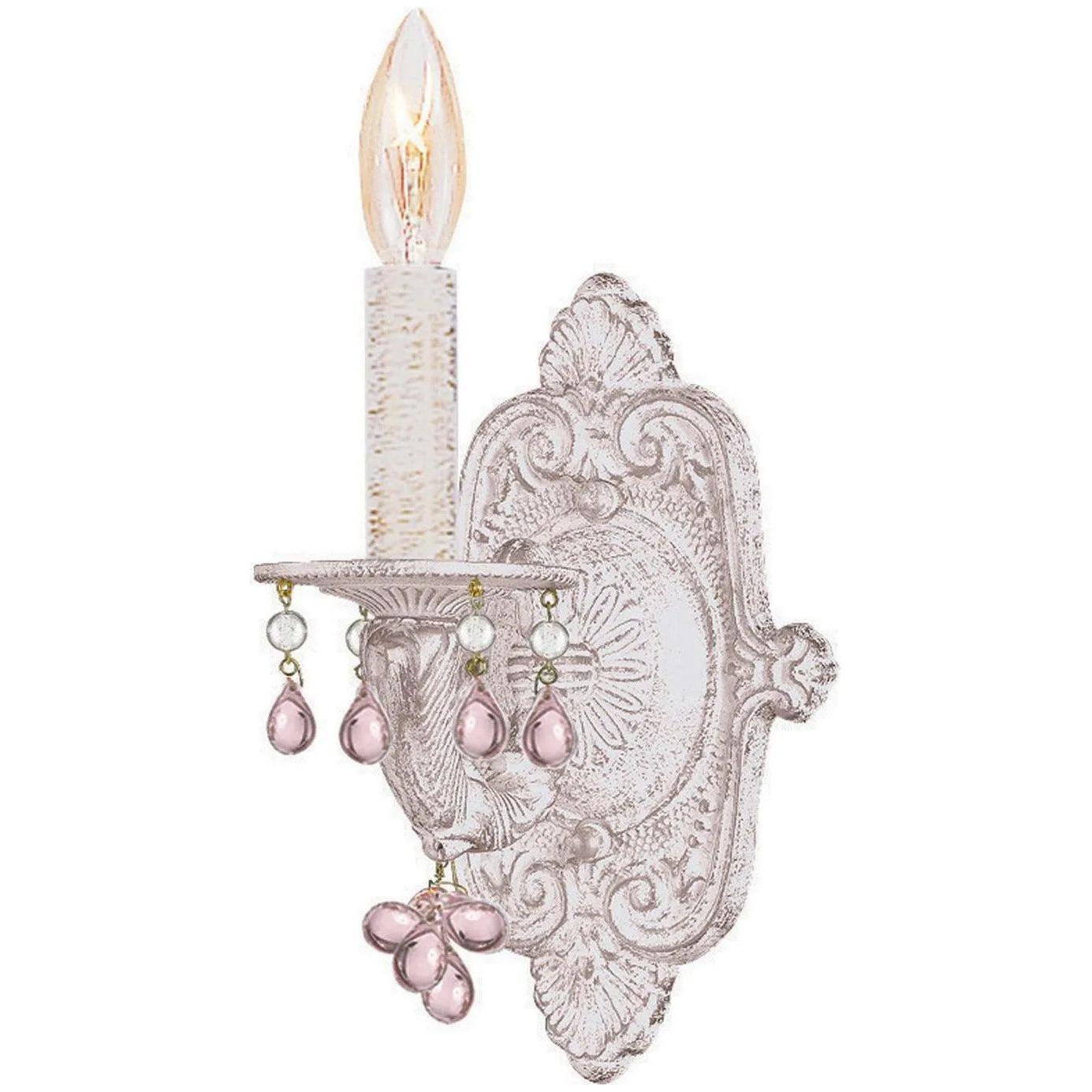 Crystorama - Paris Market One Light Wall Mount - 5201-AW-ROSA - Canada Light Shop
