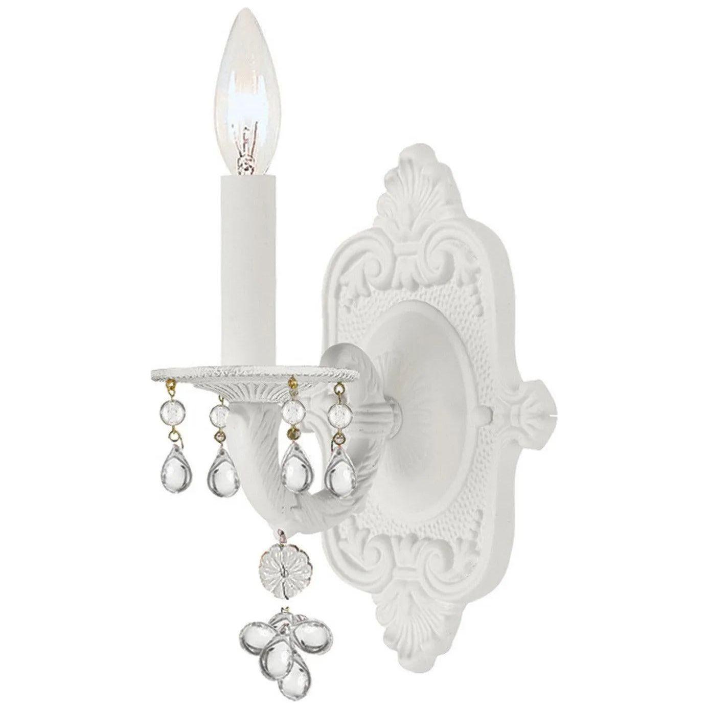 Crystorama - Paris Market One Light Wall Mount - 5201-WW-CLEAR - Canada Light Shop
