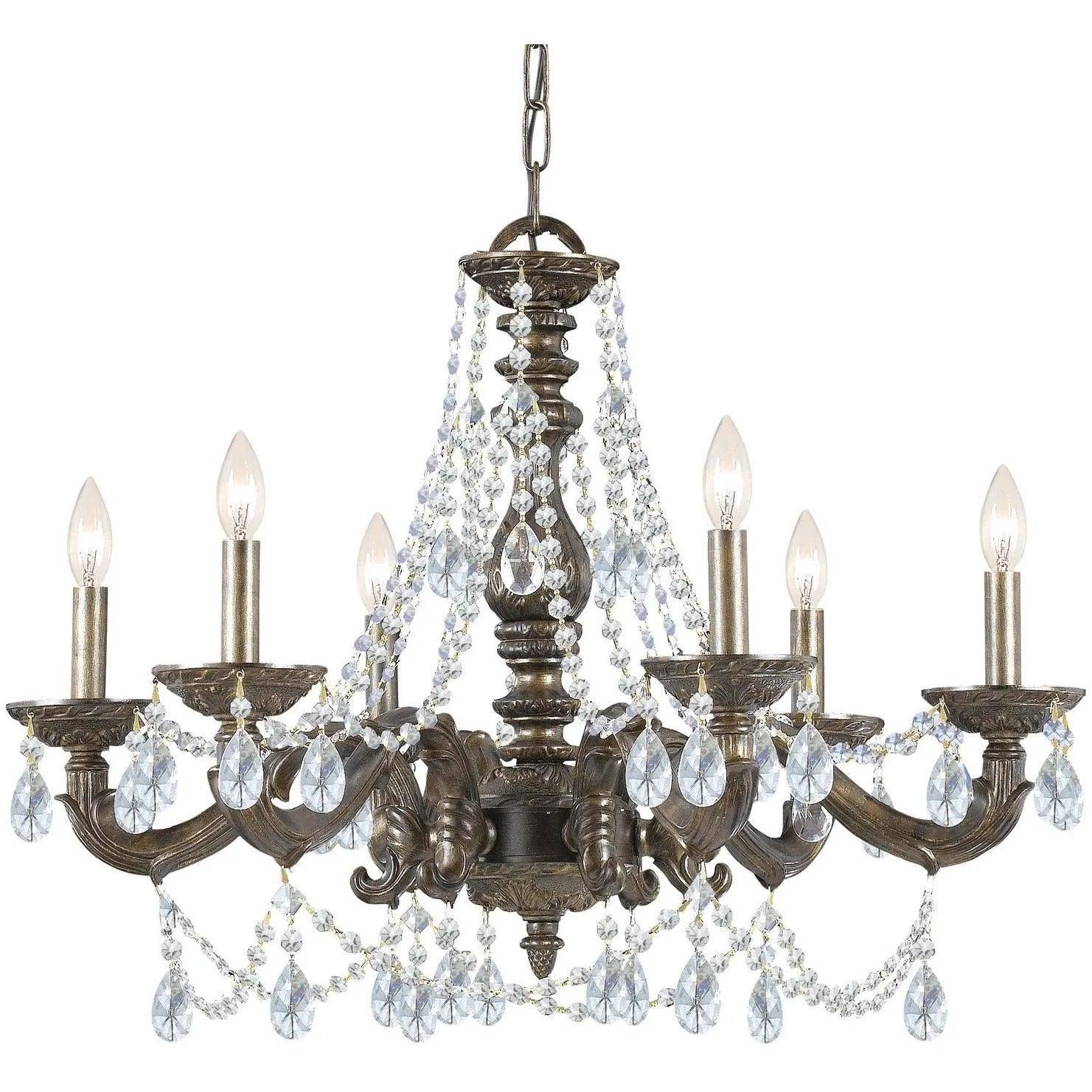 Crystorama - Paris Market Six Light Chandelier - 5026-VB-CL-SAQ - Canada Light Shop