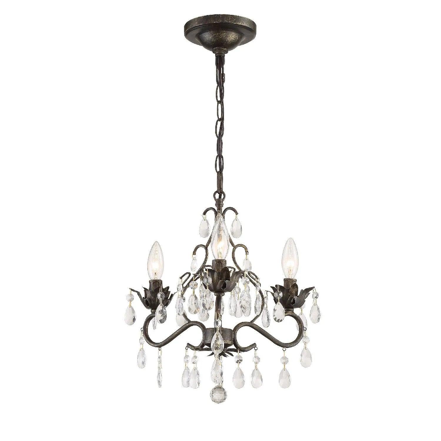 Crystorama - Paris Market Three Light Mini Chandelier - 4534-EB-CL-MWP - Canada Light Shop