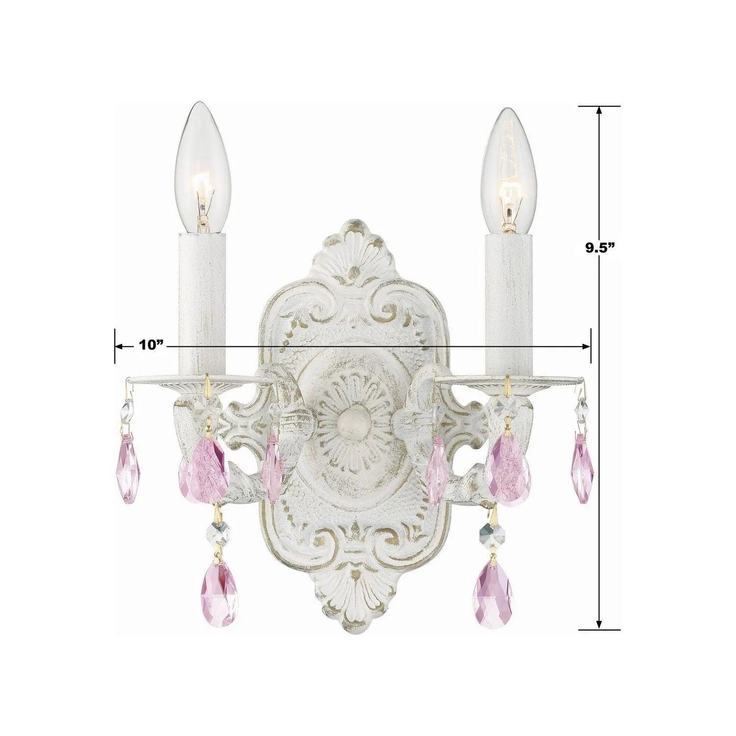 Crystorama - Paris Market Two Light Wall Mount - 5022-AW-CL-MWP - Canada Light Shop