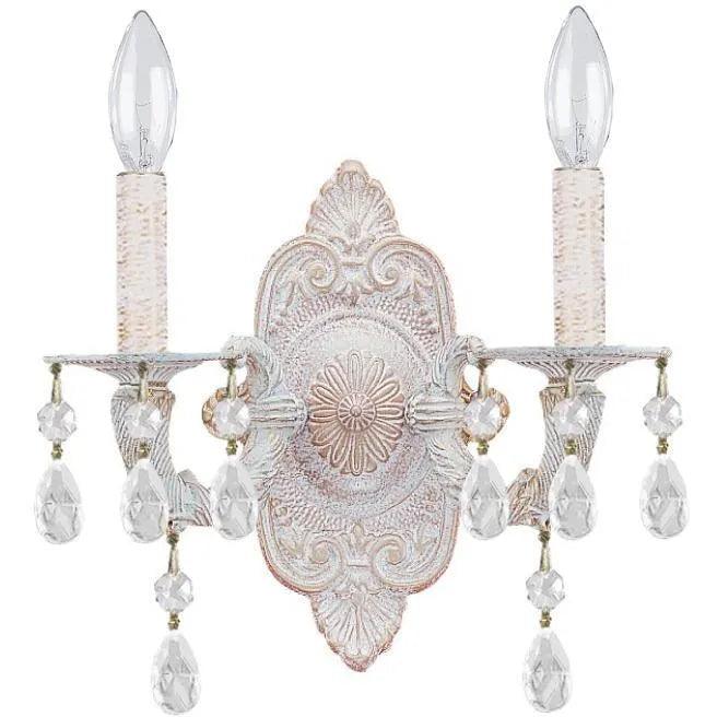 Crystorama - Paris Market Two Light Wall Mount - 5022-AW-CL-SAQ - Canada Light Shop