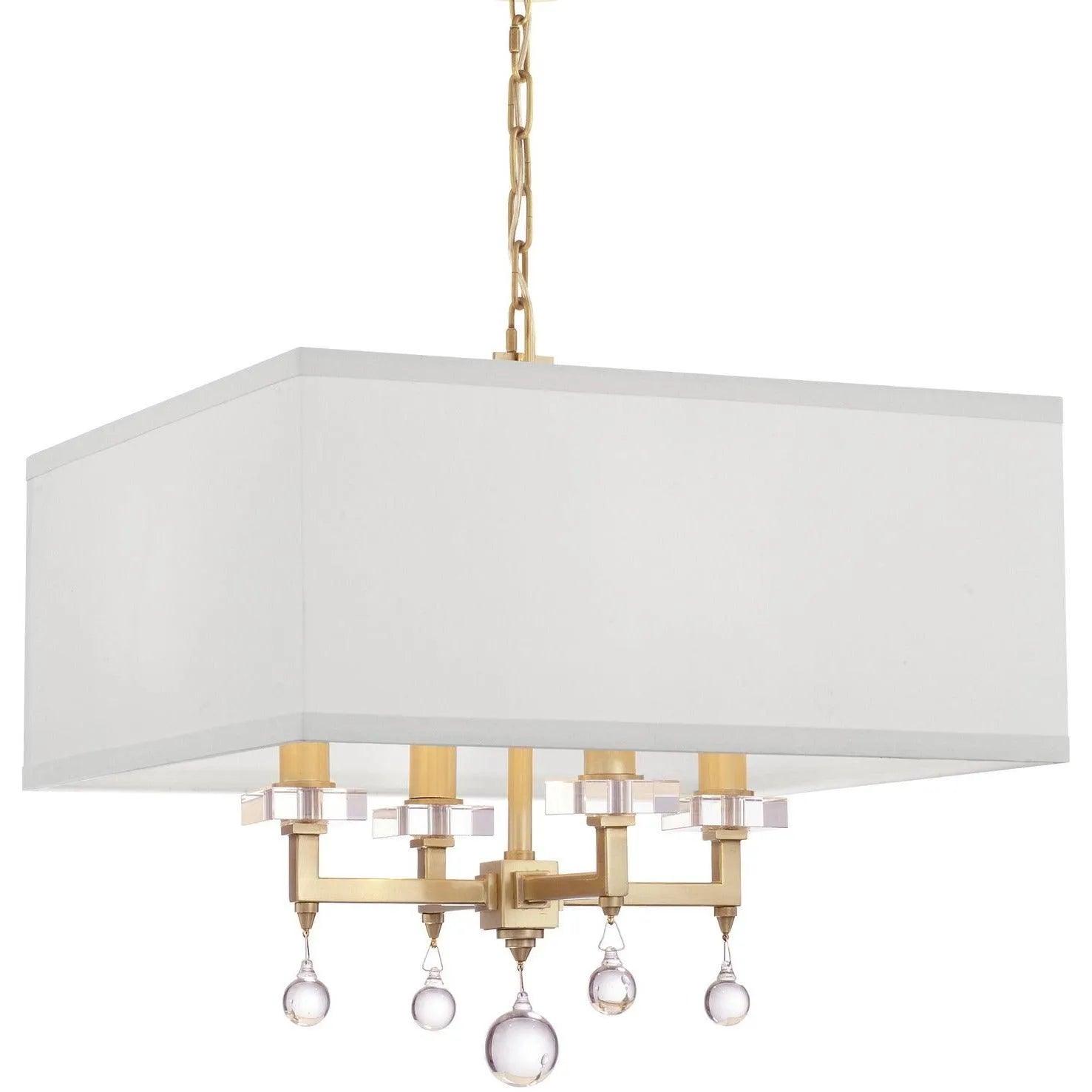 Crystorama - Paxton Four Light Chandelier - 8105-AG - Canada Light Shop