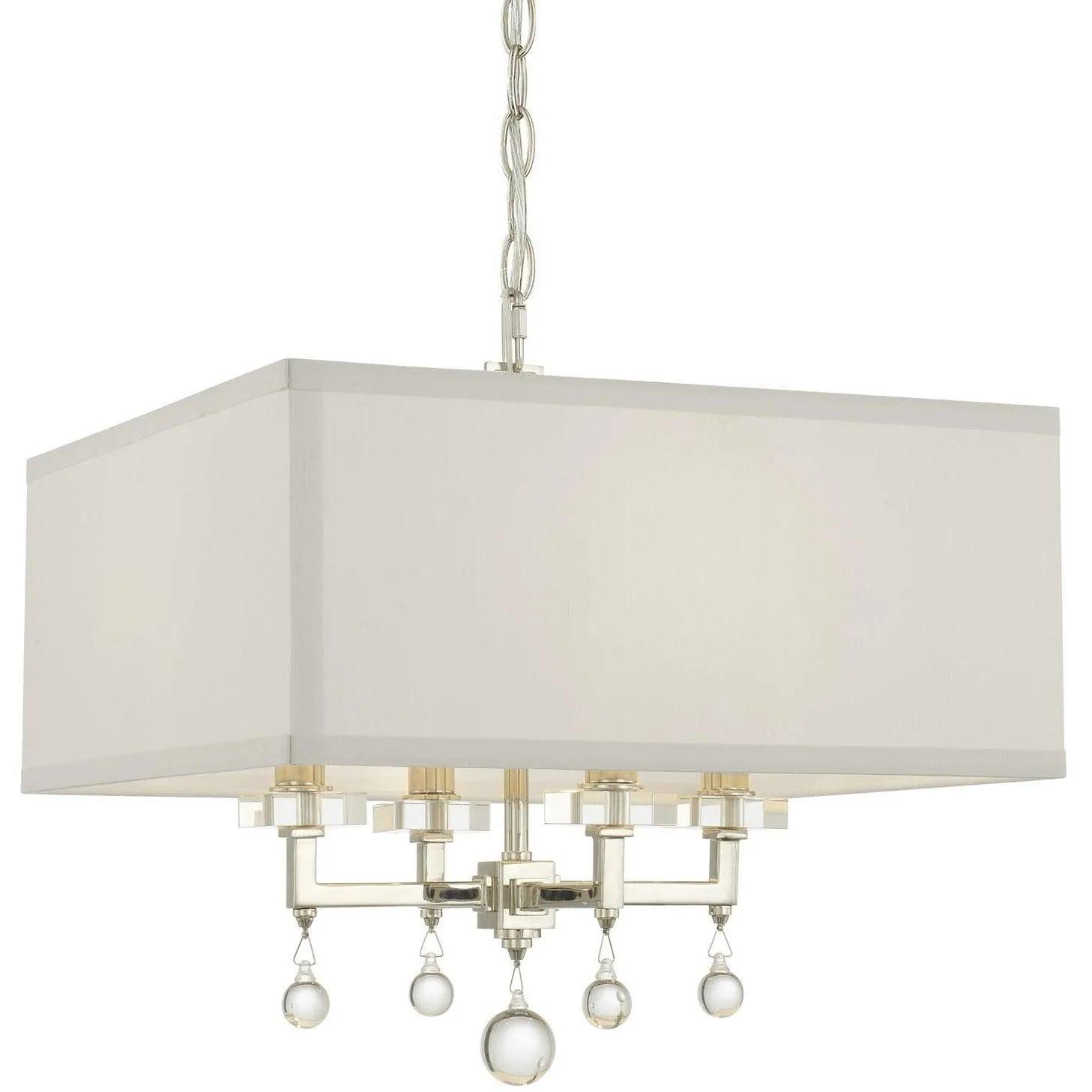 Crystorama - Paxton Four Light Chandelier - 8105-PN - Canada Light Shop