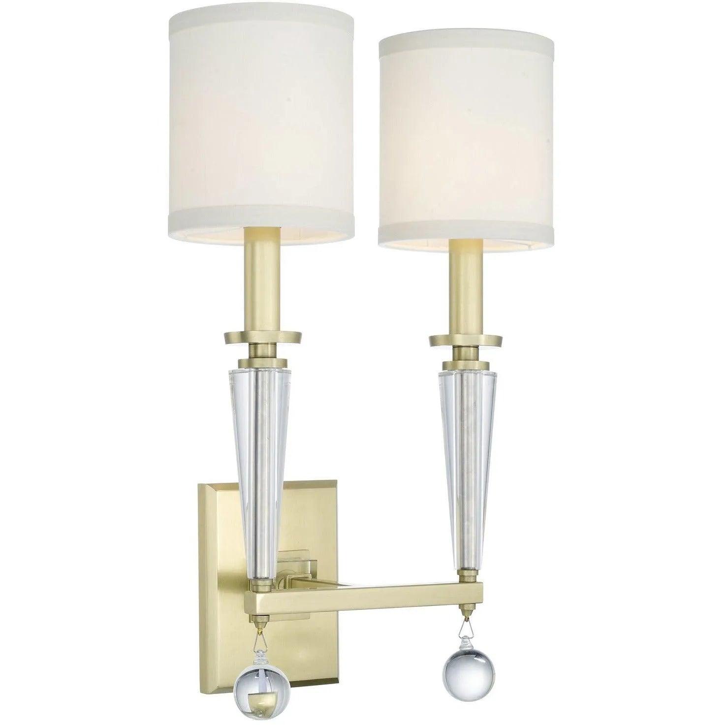 Crystorama - Paxton Two Light Wall Mount - 8102-AG - Canada Light Shop