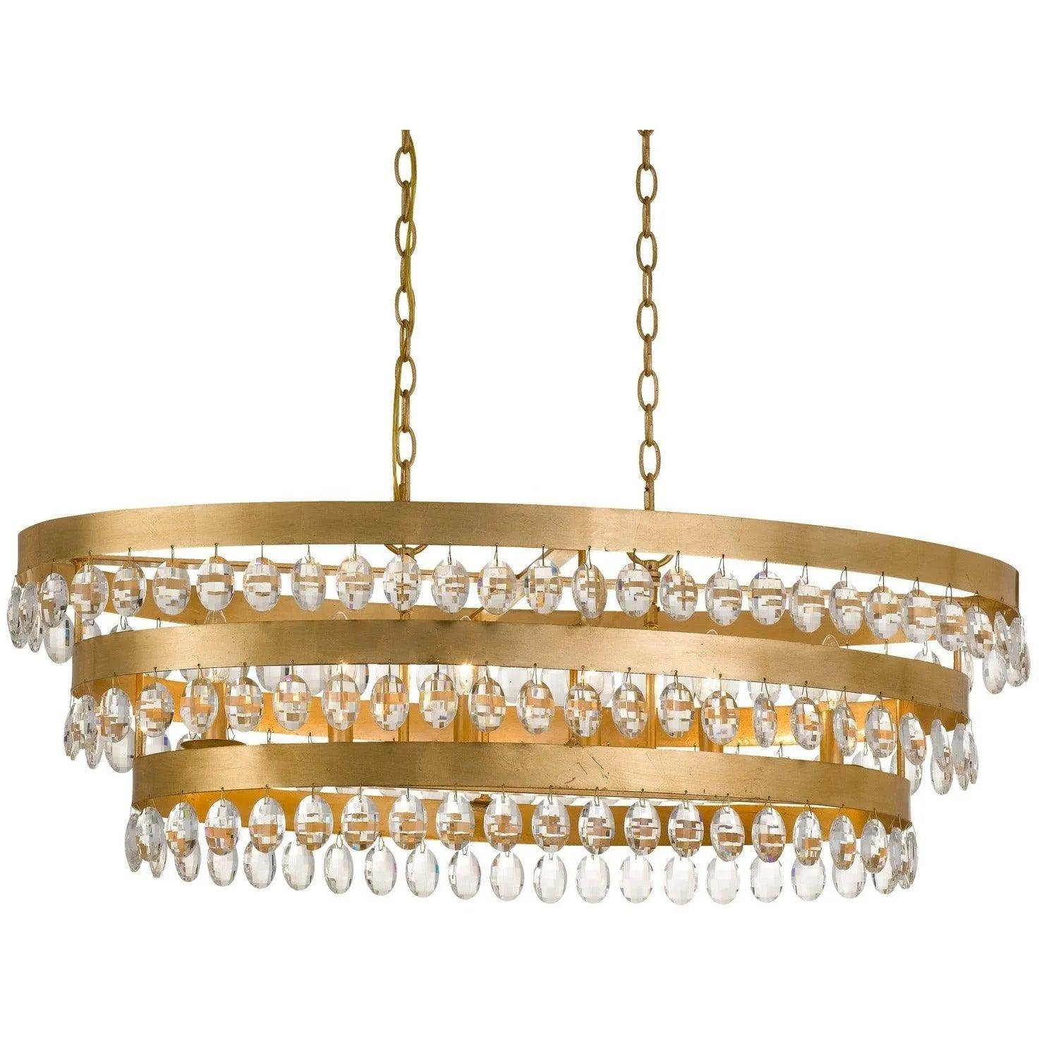 Crystorama - Perla Six Light Chandelier - 6107-GA - Canada Light Shop