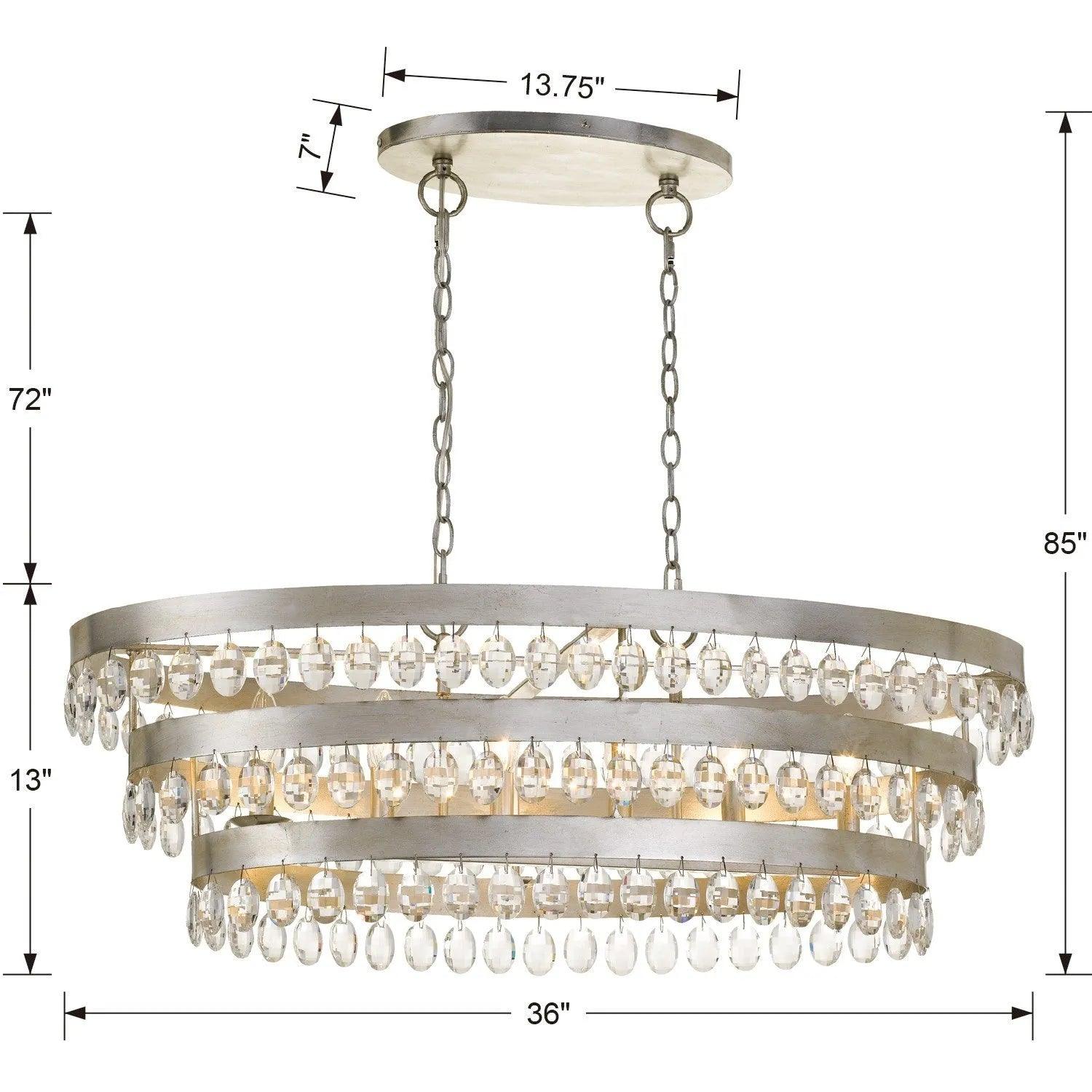 Crystorama - Perla Six Light Chandelier - 6107-GA - Canada Light Shop