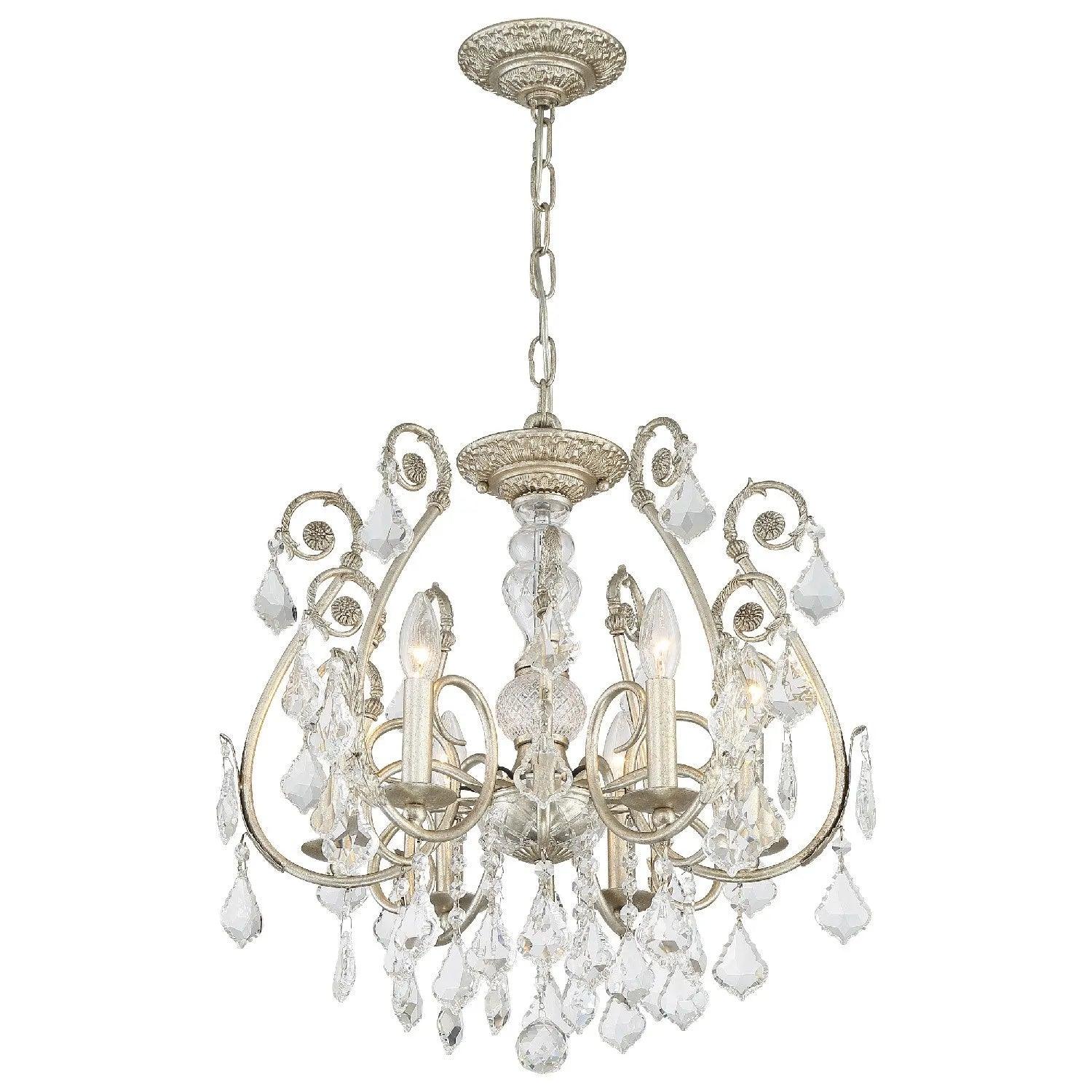 Crystorama - Regis Six Light Ceiling Mount - 5115-EB-CL-MWP - Canada Light Shop