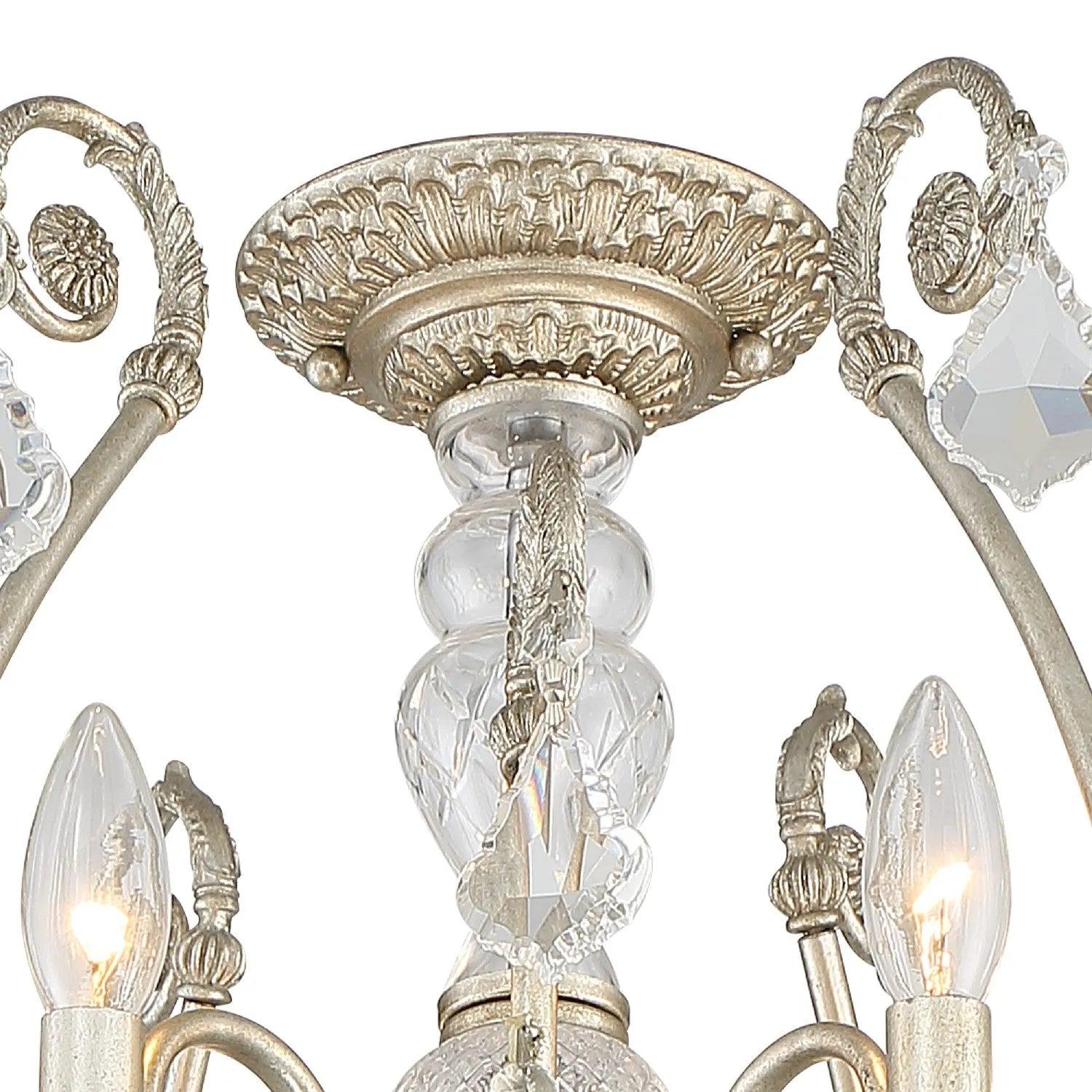 Crystorama - Regis Six Light Ceiling Mount - 5115-EB-CL-MWP - Canada Light Shop