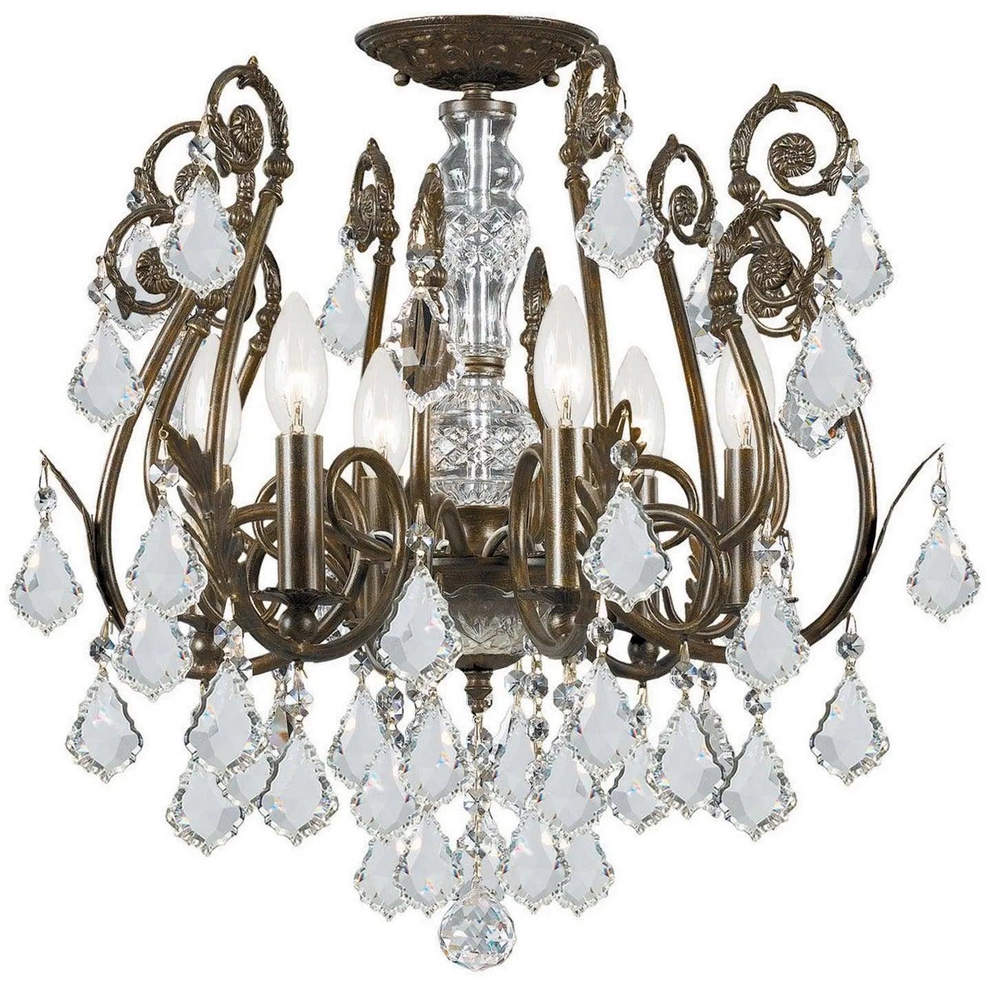 Crystorama - Regis Six Light Ceiling Mount - 5115-EB-CL-SAQ - Canada Light Shop