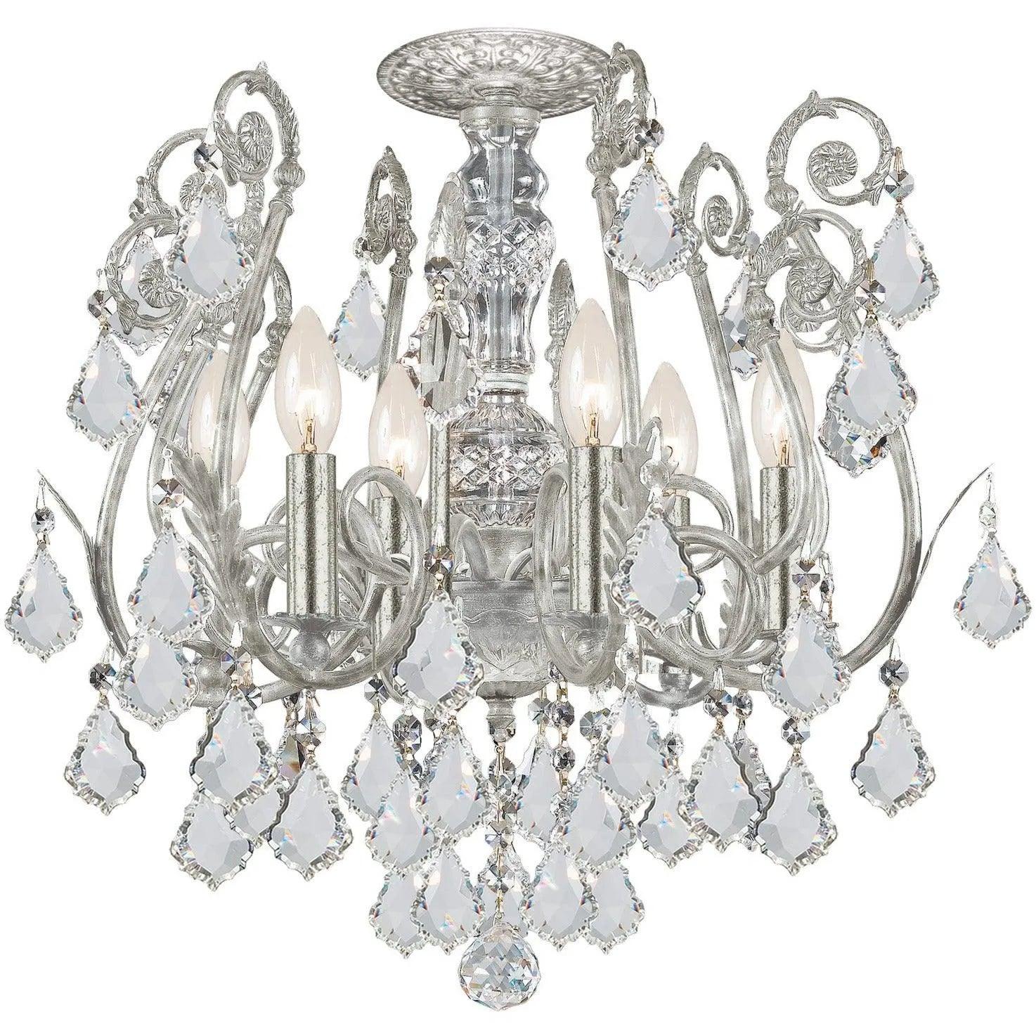 Crystorama - Regis Six Light Ceiling Mount - 5115-OS-CL-SAQ - Canada Light Shop