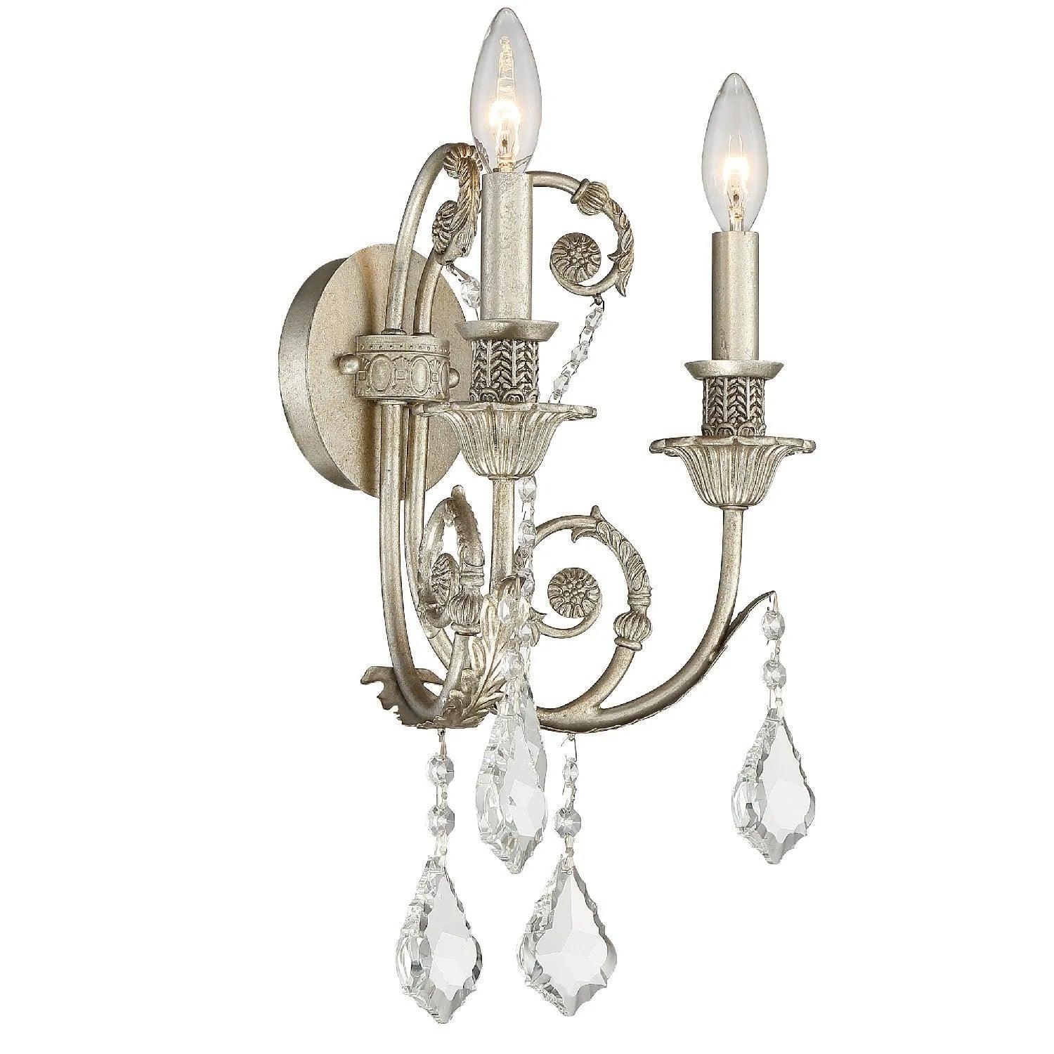 Crystorama - Regis Two Light Wall Mount - 5112-EB-GTS - Canada Light Shop