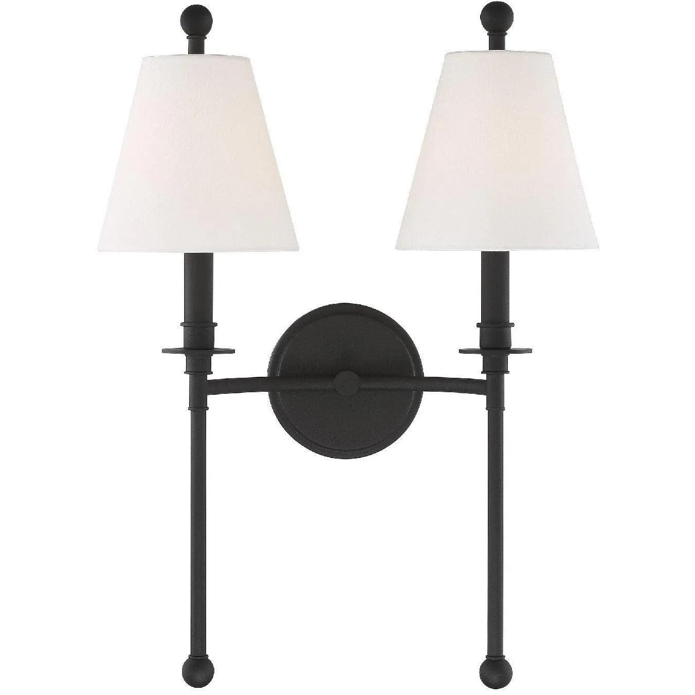 Crystorama - Riverdale Two Light Wall Mount - RIV-383-BF - Canada Light Shop