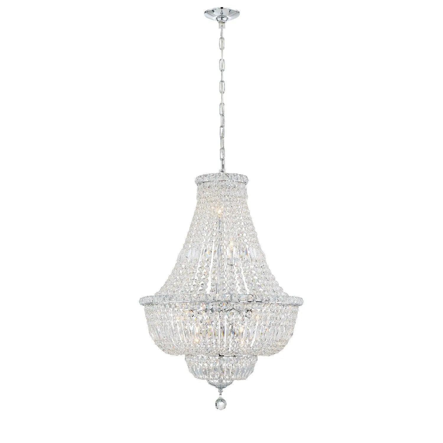 Crystorama - Rosyln Nine Light Chandelier - ROS-A1009-CH-CL-MWP - Canada Light Shop