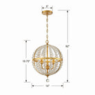 Crystorama - Roxy Three Light Chandelier - ROX-A9003-GA - Canada Light Shop