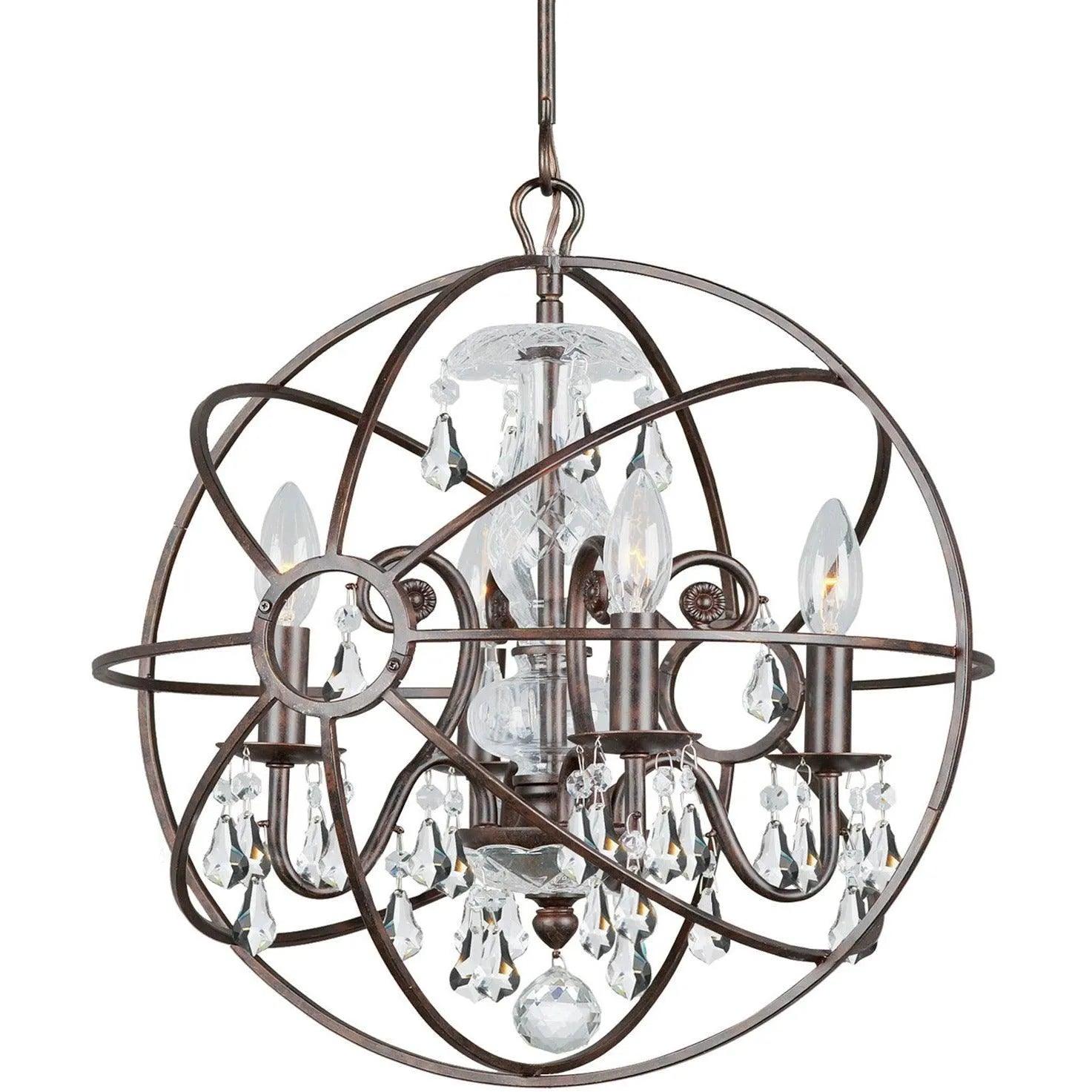 Crystorama - Solaris Four Light Mini Chandelier - 9025-EB-CL-MWP - Canada Light Shop