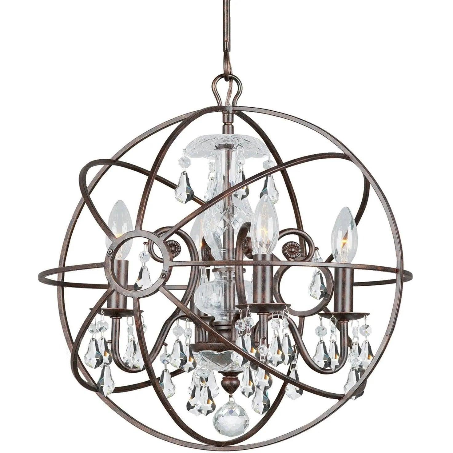 Crystorama - Solaris Four Light Mini Chandelier - 9025-EB-CL-S - Canada Light Shop