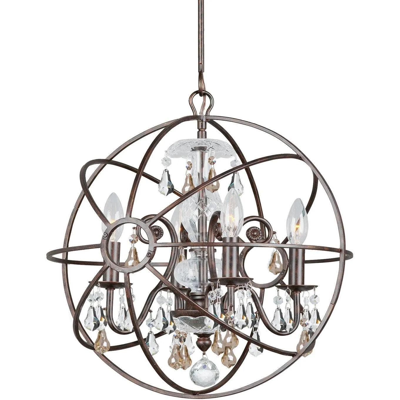 Crystorama - Solaris Four Light Mini Chandelier - 9025-EB-GS-MWP - Canada Light Shop