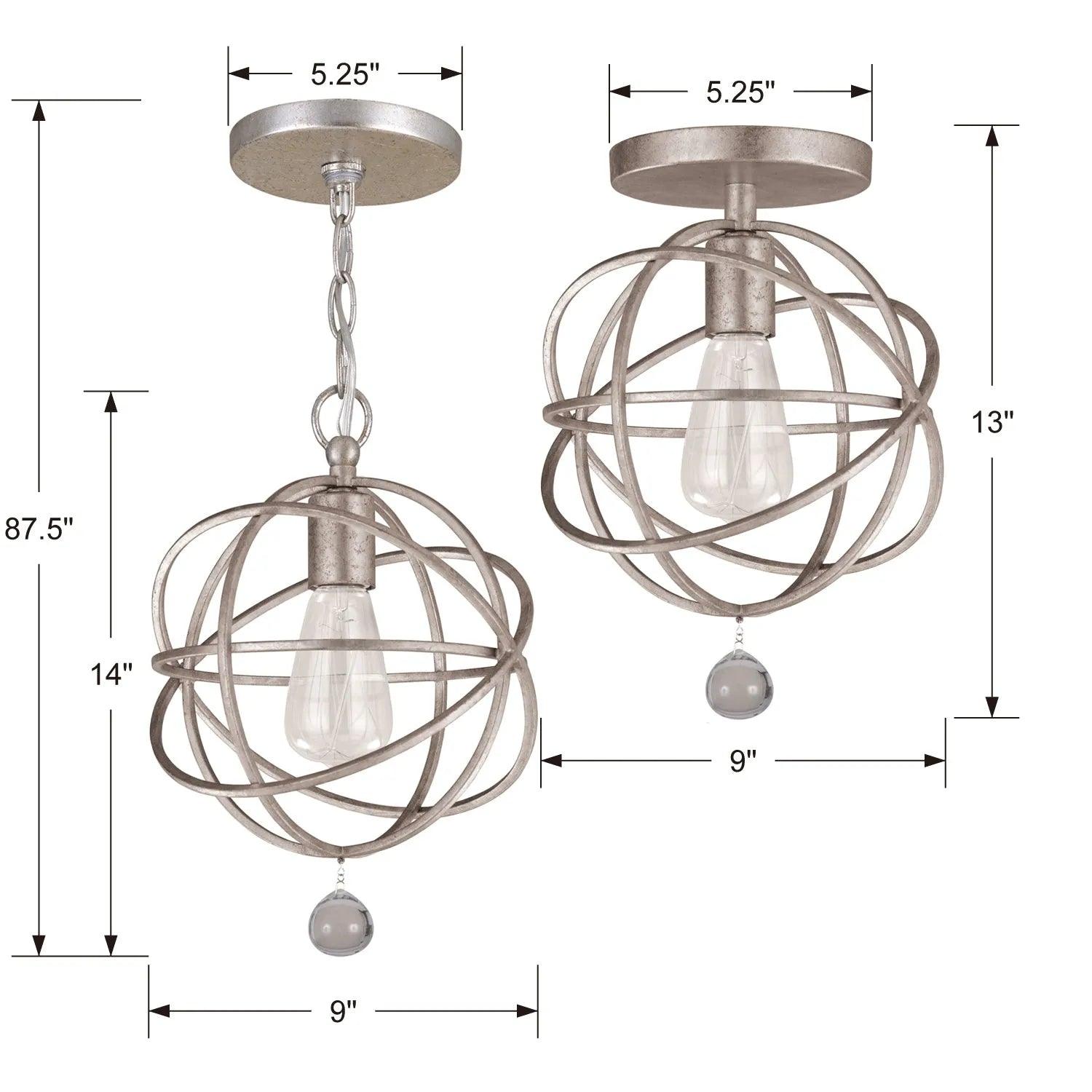 Crystorama - Solaris One Light Pendant - 9220-EB - Canada Light Shop