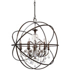 Crystorama - Solaris Six Light Chandelier - 9219-EB-CL-SAQ - Canada Light Shop