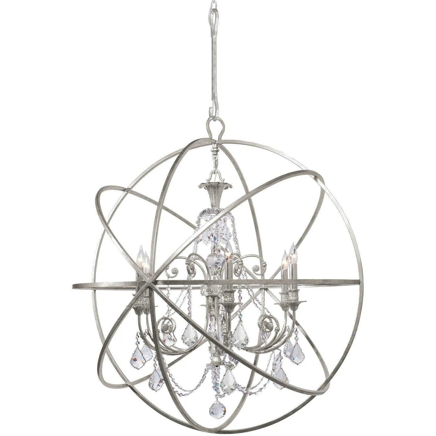 Crystorama - Solaris Six Light Chandelier - 9219-OS-CL-MWP - Canada Light Shop