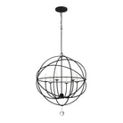 Crystorama - Solaris Six Light Chandelier - 9226-BK - Canada Light Shop