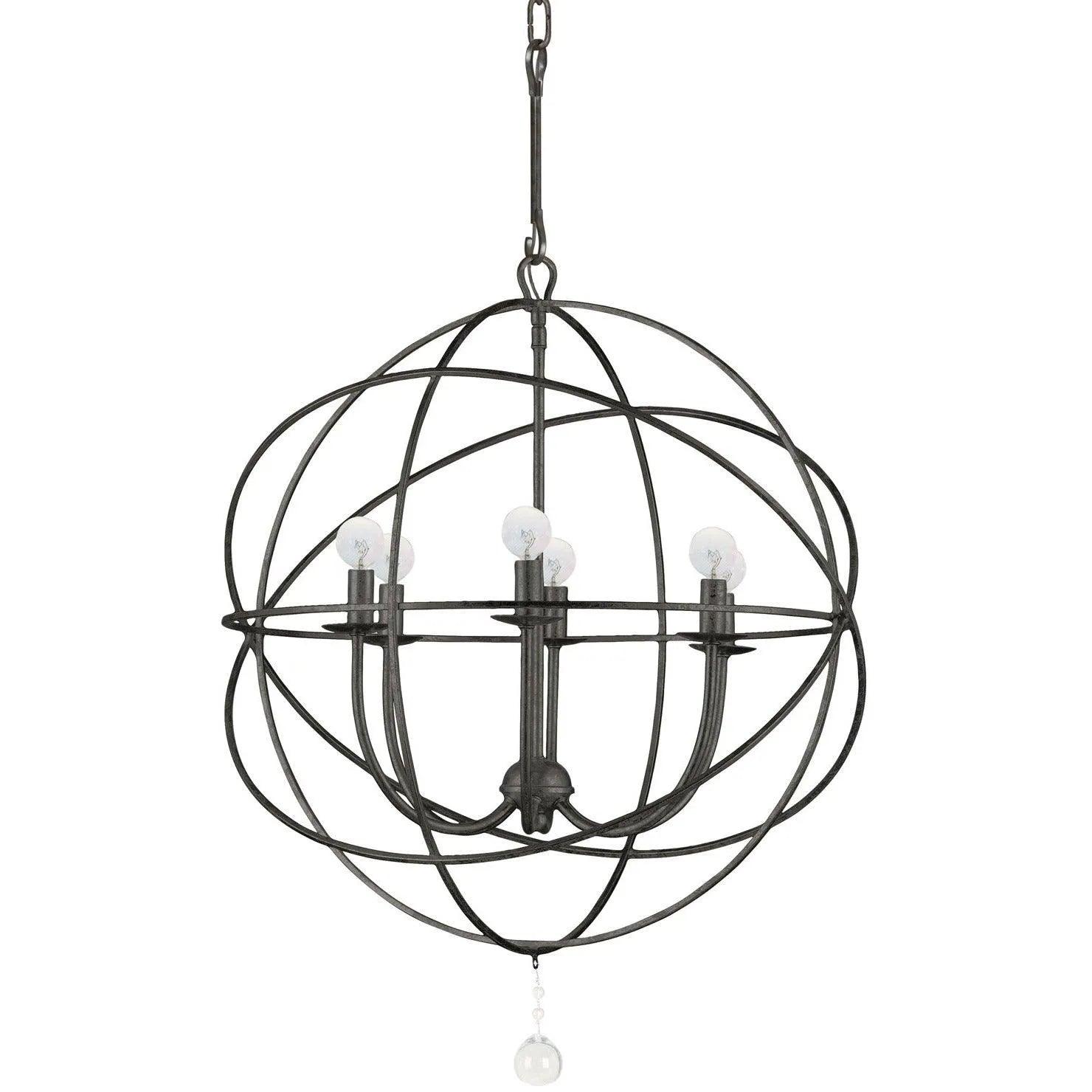 Crystorama - Solaris Six Light Chandelier - 9226-EB - Canada Light Shop