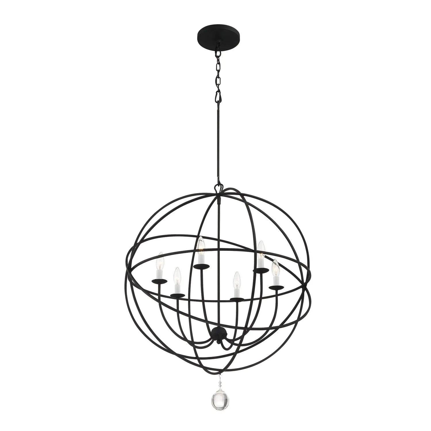 Crystorama - Solaris Six Light Chandelier - 9226-EB - Canada Light Shop